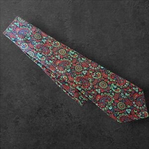Country Road Australia Paisley Tie 100% Silk Made In Italy Red Green
